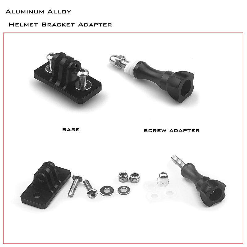 Niewalda Universal Helmet Fixed Mounts, Metal Bracket Adapter, Camera Accessories for GoPro Series Sport Camera/Skydiving Helmet with 1/4" Screw Adapter (Aluminum Alloy) - Image 3